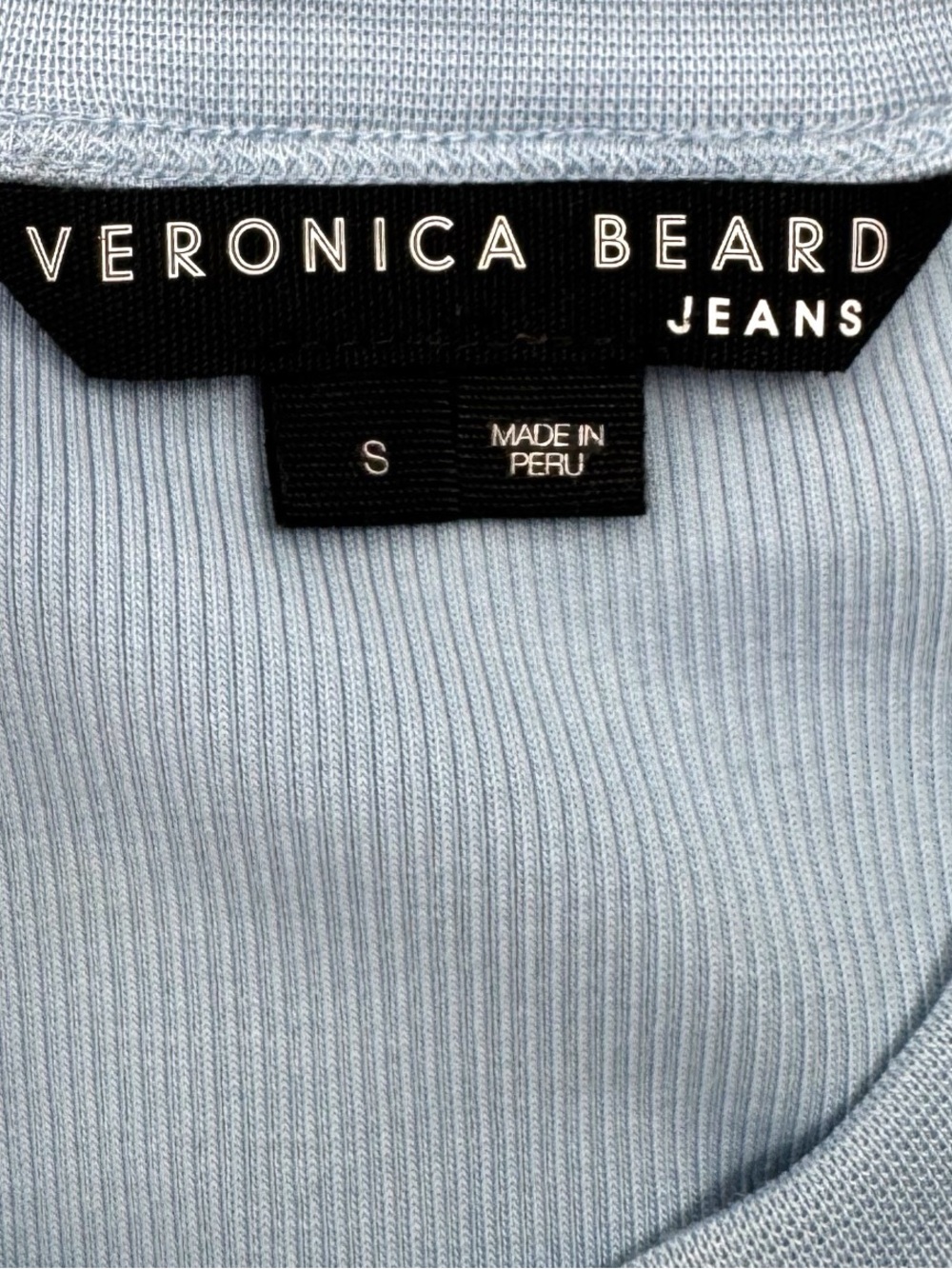 Veronica Beard Odeon Tie Front Ribbed Midi Dress Lake Blue Small - Picture 12 of 13